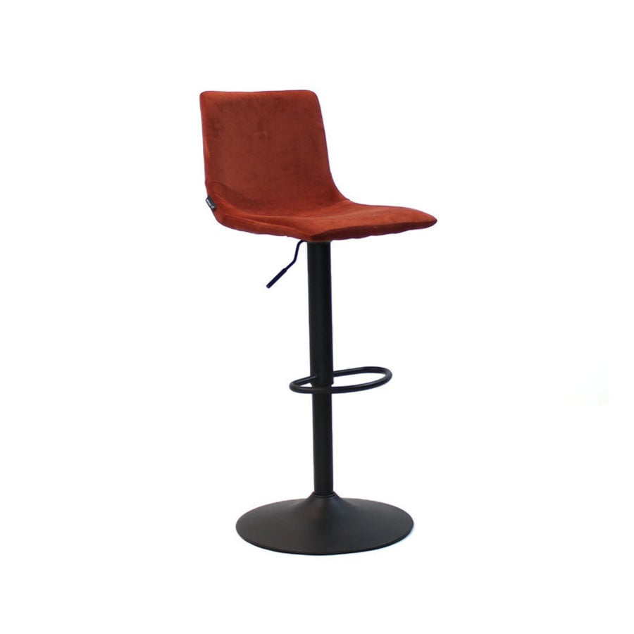 Tabouret de bar en velours Frankie Cuivre réglable en hauteur-2