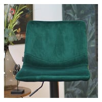 thumb-Tabouret de bar en velours Frankie Vert réglable en hauteur-5