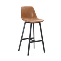 thumb-Tabouret de bar industriel Lauren Cognac-2