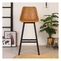 thumb-Tabouret de bar industriel Lauren Cognac-3