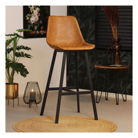 thumb-Tabouret de bar industriel Lauren Cognac-5