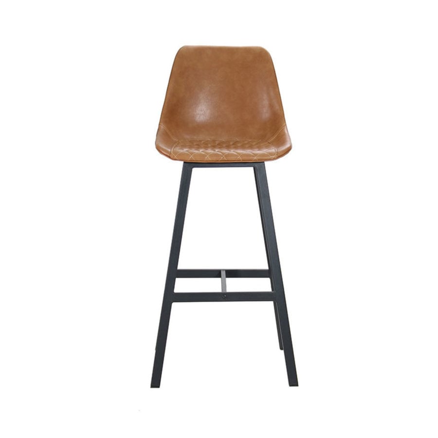 Tabouret de bar industriel Lauren Cognac-8