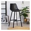 Tabouret de bar industriel Lauren Anthracite