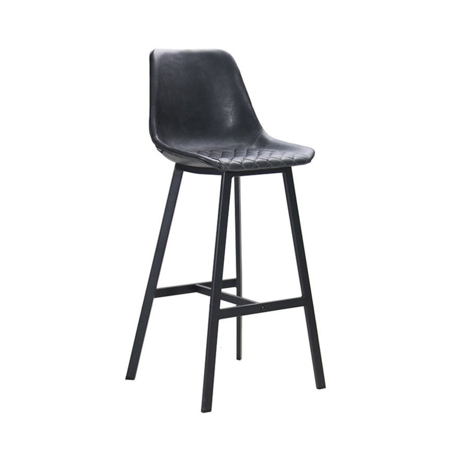 Tabouret de bar industriel Lauren Anthracite-2