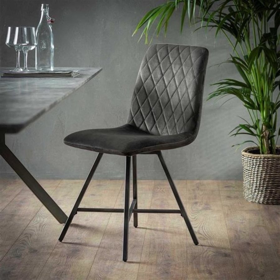 Chaise de salle à manger industrielle Campbell Anthracite-1