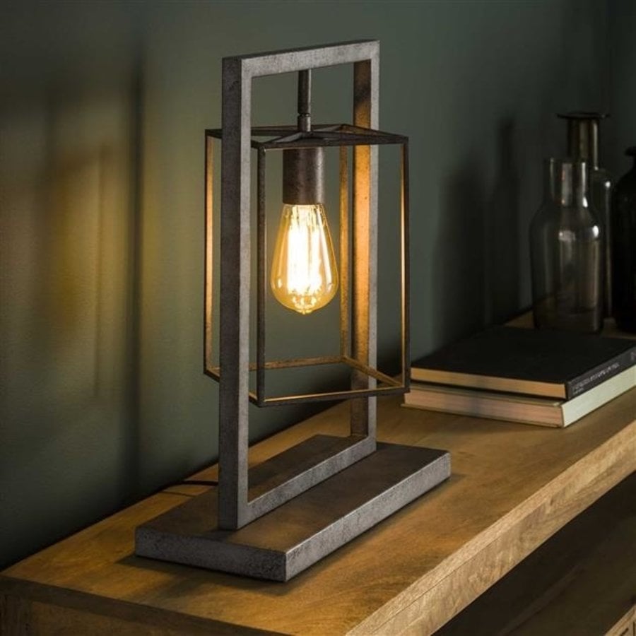 Lampe de table industrielle Winston cube-1