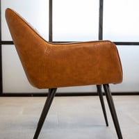 thumb-Chaise de salle à manger industrielle Cose Cognac-5