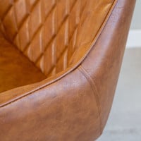 thumb-Chaise de salle à manger industrielle Cose Cognac-6