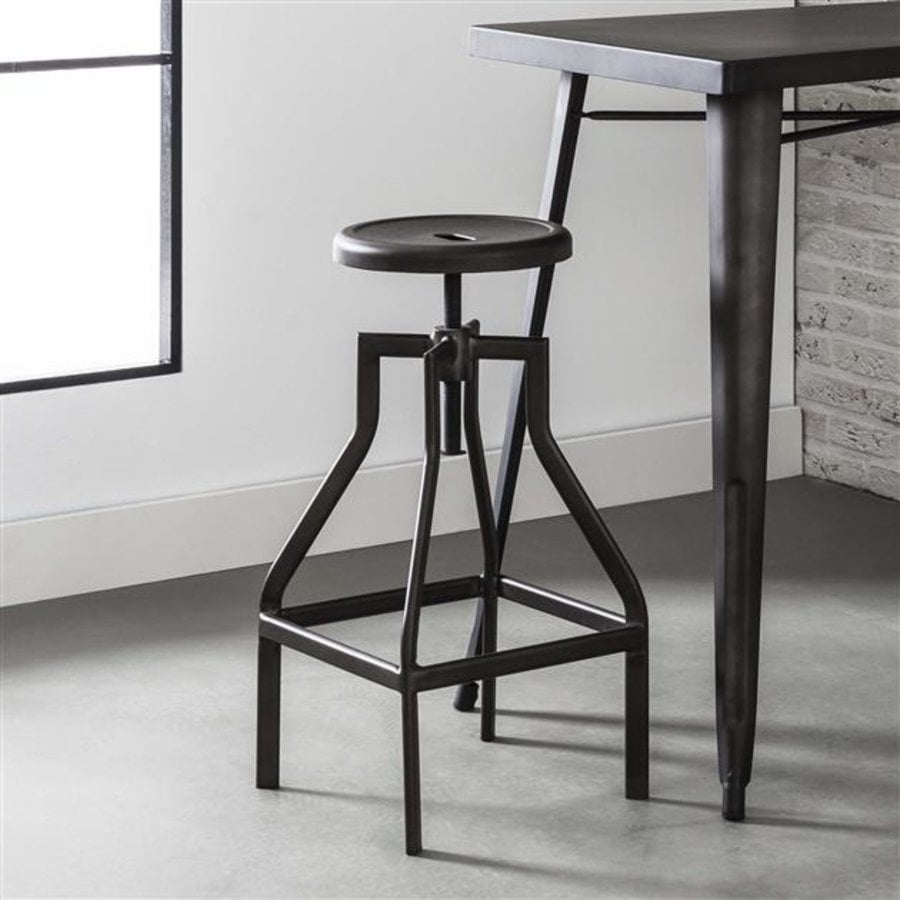 Tabouret de Bar Ryan 61/79 cm - Design Industriel-1