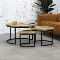 thumb-Table Basse Capella (Lot de 3) - Design industriel-1