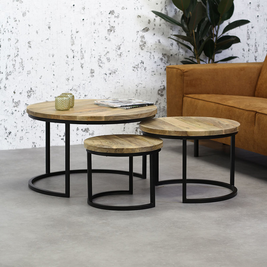 Table Basse Capella (Lot de 3) - Design industriel-1