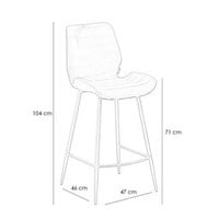 thumb-Tabouret de bar en velours Toby Cuivre-6