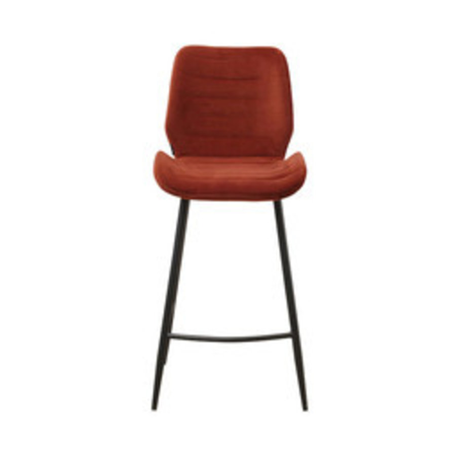 Tabouret de bar en velours Toby Cuivre-5