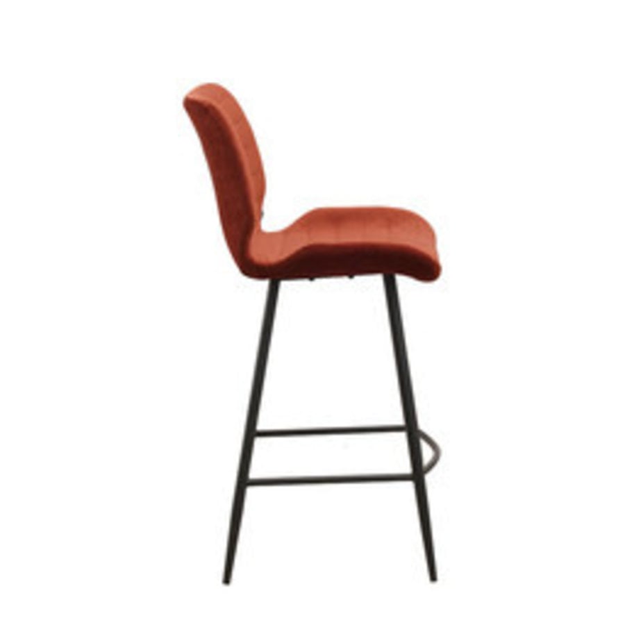 Tabouret de bar en velours Toby Cuivre-4