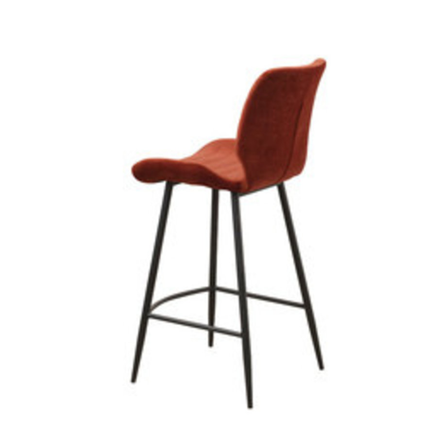 Tabouret de bar en velours Toby Cuivre-3