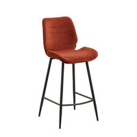 thumb-Tabouret de bar en velours Toby Cuivre-2