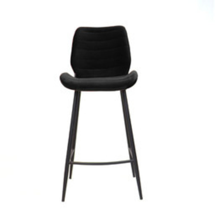 Tabouret de bar en velours Toby Noir-6