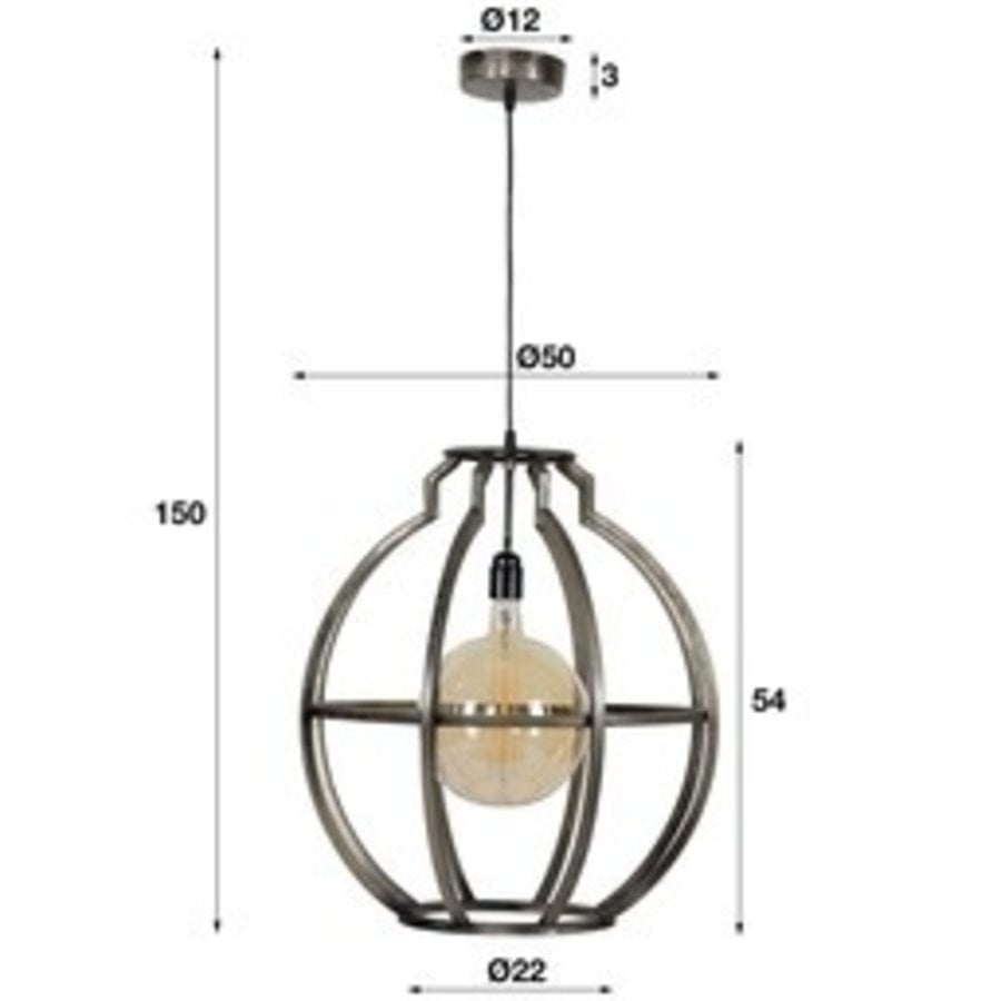 Suspension Industriel Benjamin Globe-4