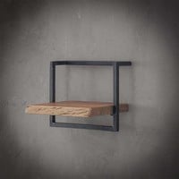 thumb-Etagère murale Jax 40 cm Bois massif-3