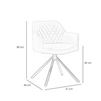 thumb-Chaise de salle à manger industrielle Dex Cognac-5