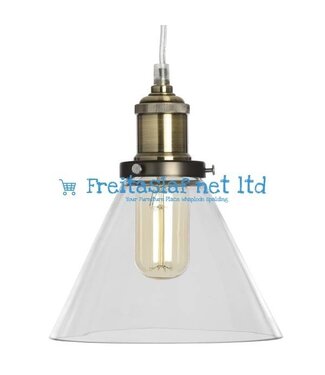 Hill Interiors Glass Cone Pendant Lamp