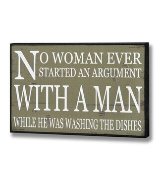 Hill Interiors No Woman Ever Started An Argument Plaque