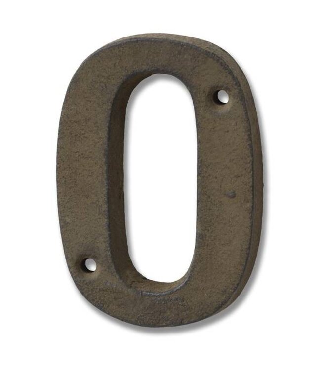 Hill Interiors Rustic Brown Cast Iron Numbers