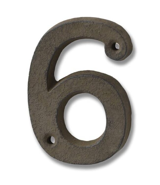 Hill Interiors Rustic Brown Cast Iron Numbers