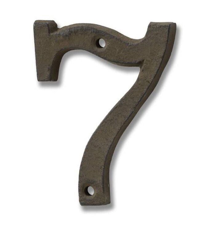 Hill Interiors Rustic Brown Cast Iron Numbers