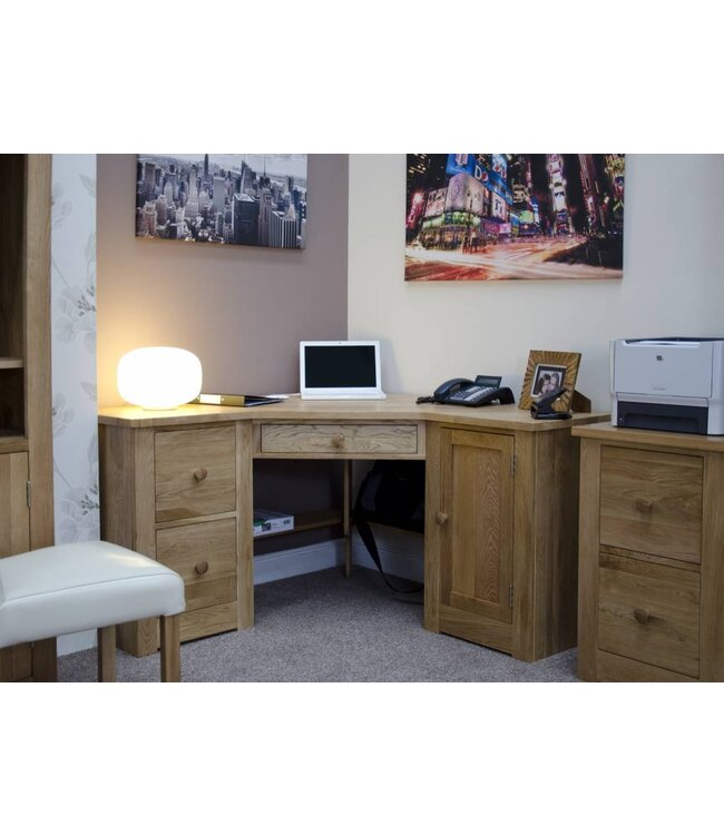 Oak desk 2024 with filing cabinet