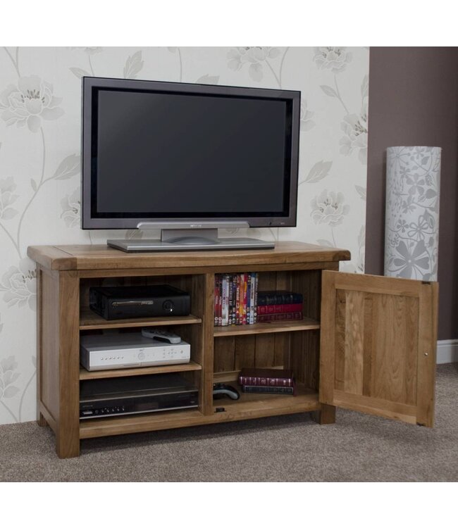 Homestyle GB Rustic Style Oak TV Plasma Unit