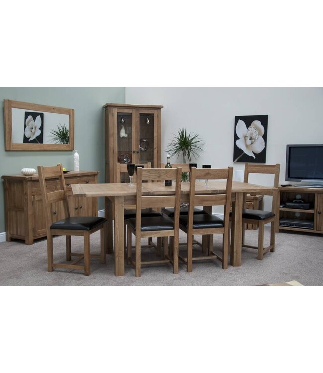 Homestyle GB Rustic Oak Glass Display Unit