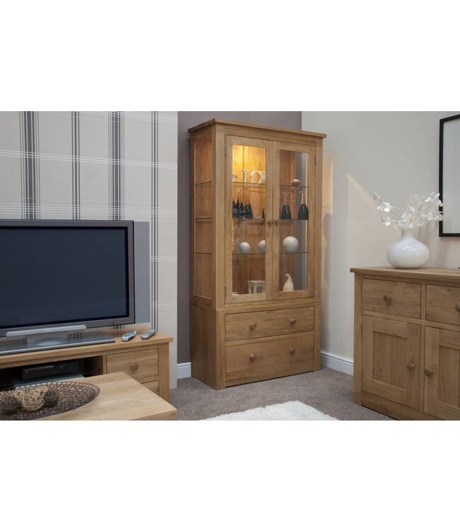 Homestyle GB Torino Oak Glass Display Unit