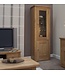 Homestyle GB Torino Oak 1 Door Glass Display Unit