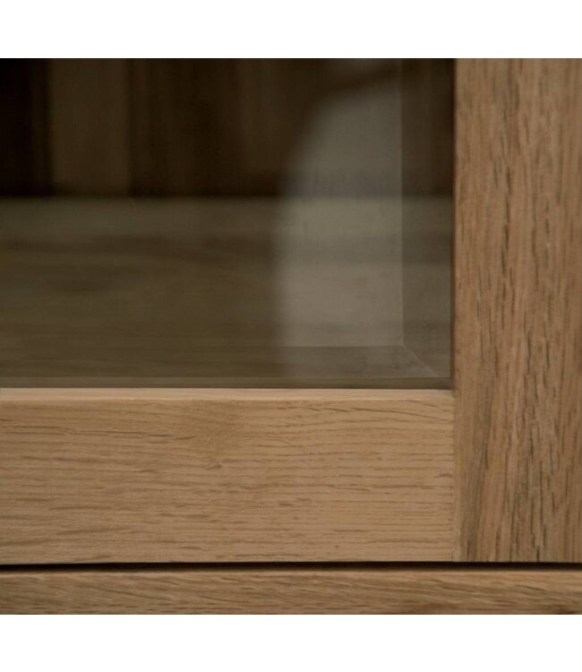 Homestyle GB Torino Oak 1 Door Glass Display Unit