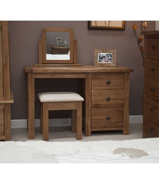 Homestyle GB Rustic Oak Dressing Table & Stool