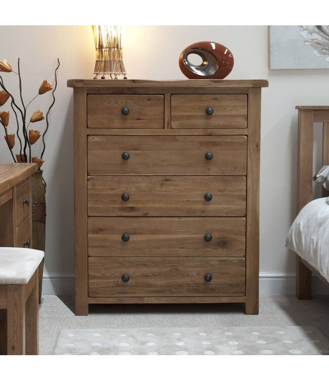 Homestyle GB Rustic Oak 2+4 Drawer Chest