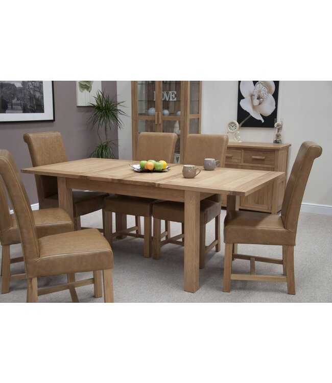 Homestyle GB Opus Oak Twin Leaf Dining Table