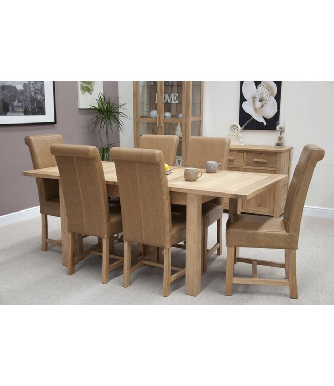 Homestyle GB Opus Oak Twin Leaf Dining Table