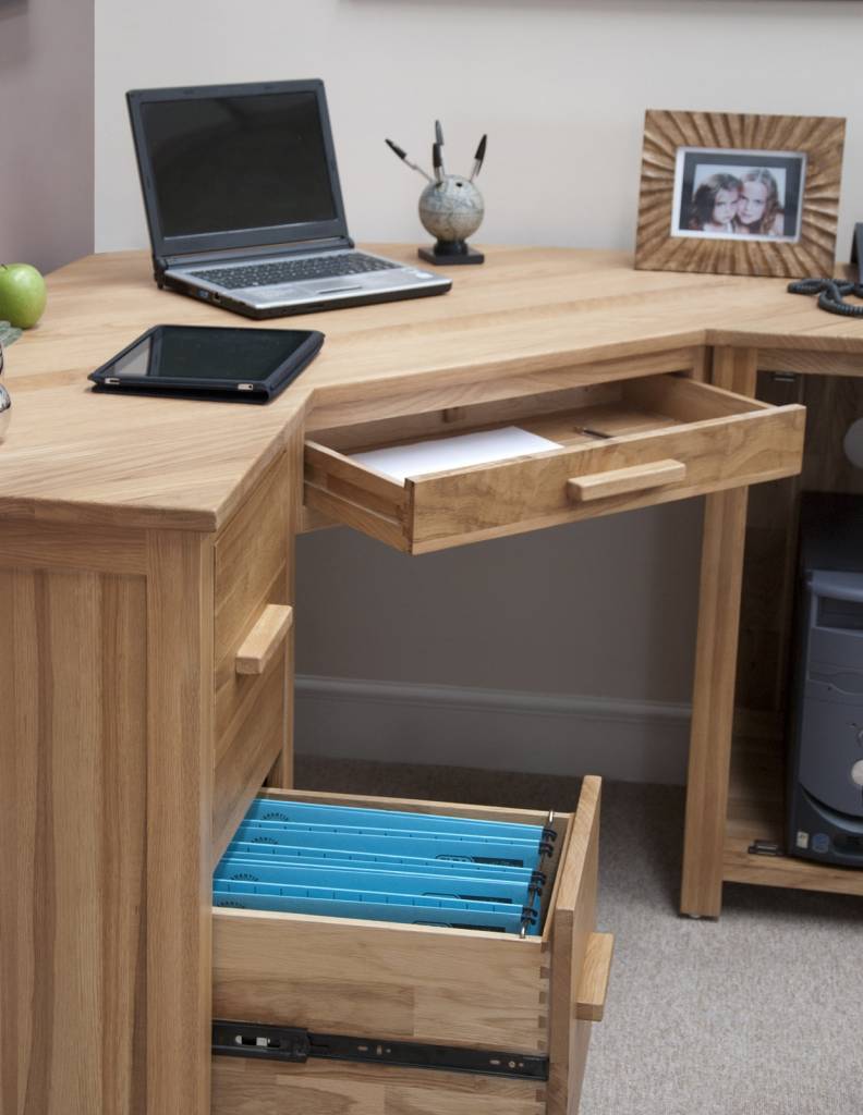 HomestyleGB Opus Oak Corner Desk