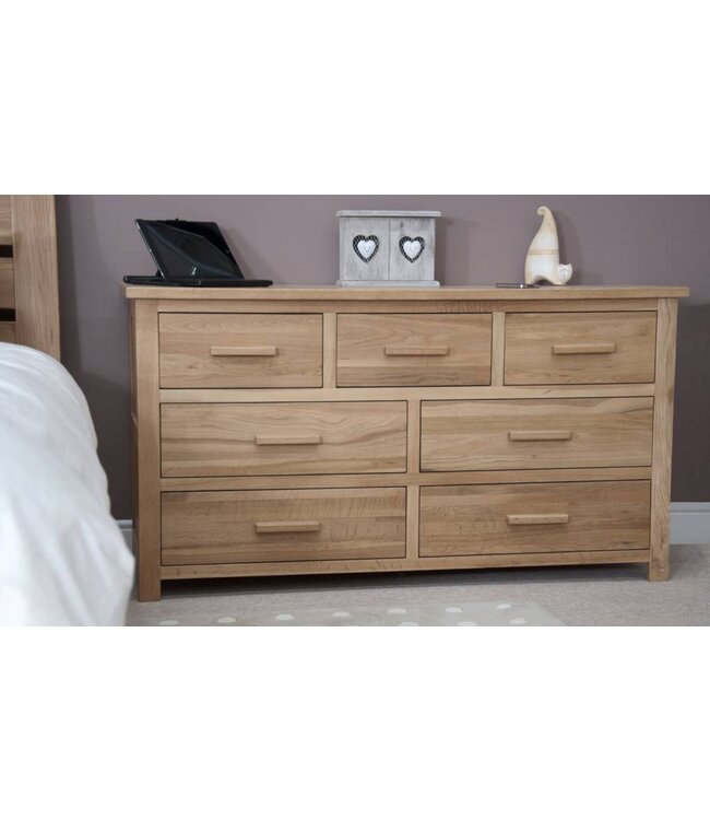 Homestyle GB Opus Oak 7 Drawer Multi Chest