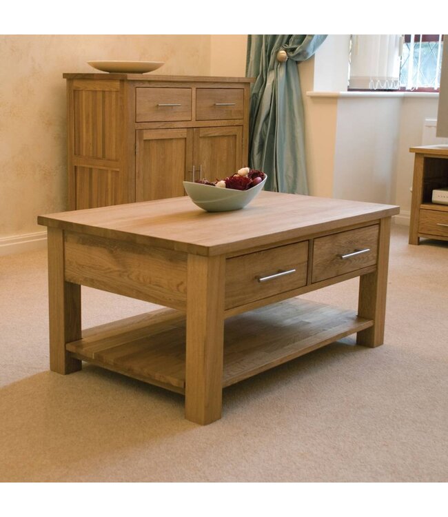 Homestyle GB Opus Oak 2 Drawer Coffee Table