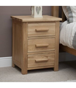 Homestyle GB Opus Oak 3 Drawer Bedside