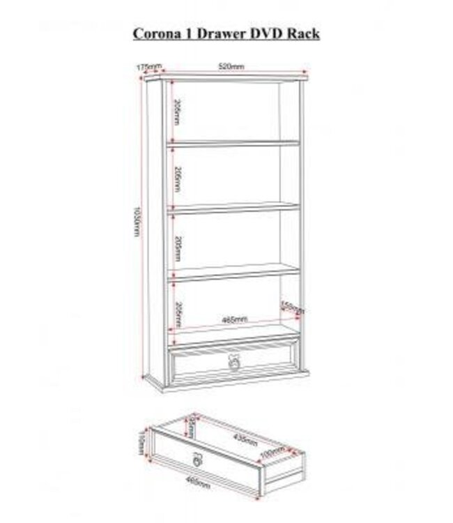 Seconique Corona DVD Rack