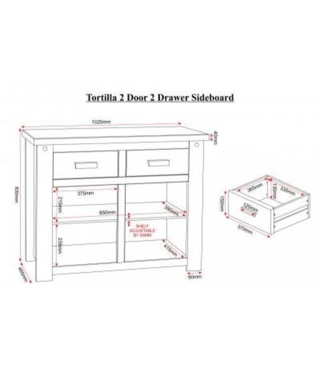 Seconique Tortilla Sideboard