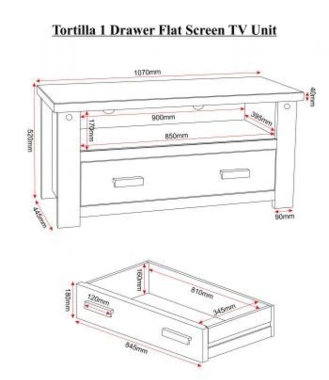 Seconique Tortilla TV Unit