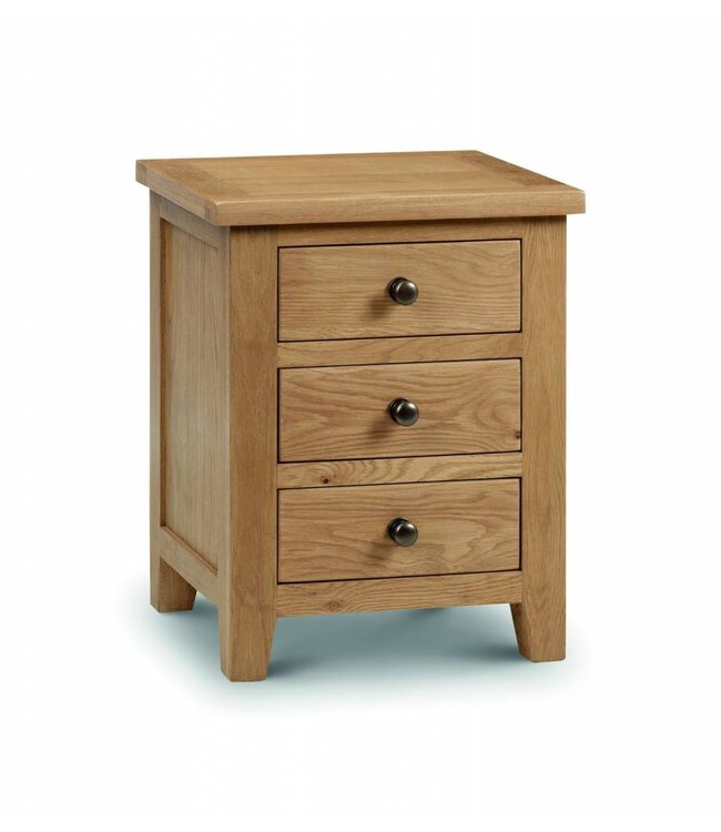 Julian Bowen Marlborough Oak 3 Drawer Bedside