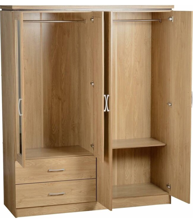 Seconique Charles 4 Door Wardrobe