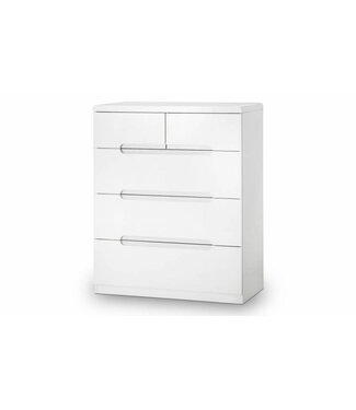 Julian Bowen Manhattan White 3 + 2 Drawer Chest