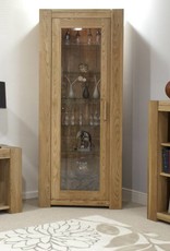Trend Oak 1 Door Display Cabinet